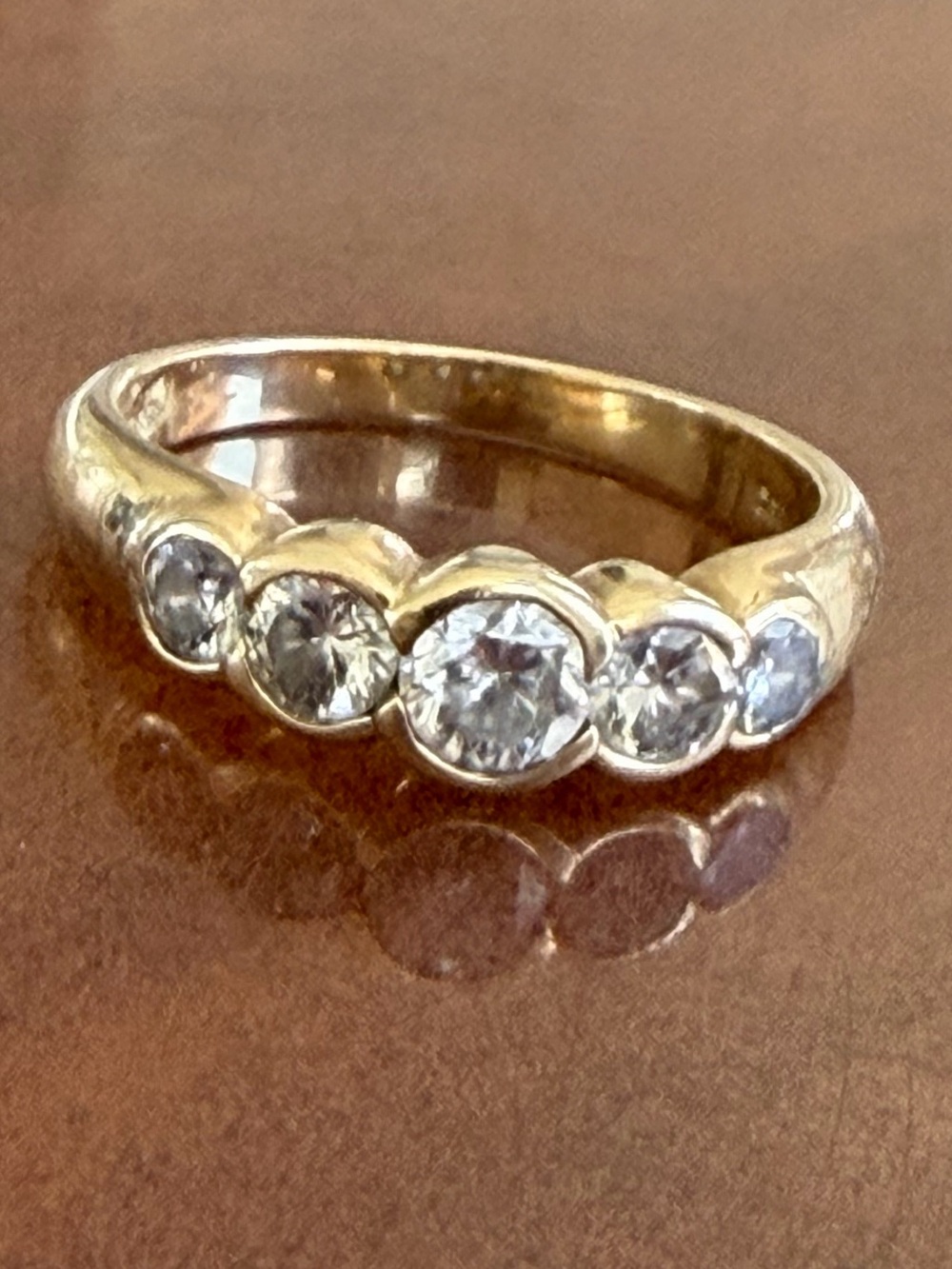 5 Diamond Anniversary Ring in 14K Yellow Gold